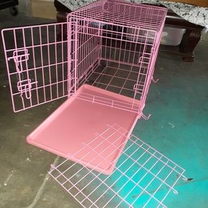 Pink dog kennel